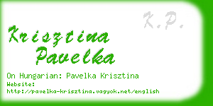 krisztina pavelka business card